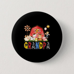 Grandpa Farm Cow Birthday Boy Matching Family Part 6 Cm Round Badge