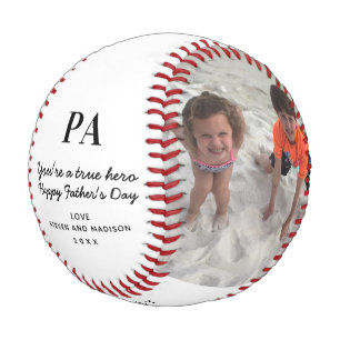 Grandpa Fathers Day Photo Keepsake Personalised Baseball