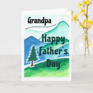 Grandpa Father's Day Steady as the Mountains Card