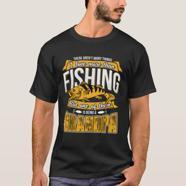 Grandpa Fishing Outdoor Fisherman Pride Father Day T-Shirt (Front)