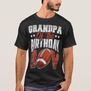 Grandpa Football birthday Boy Family Baller b day T-Shirt