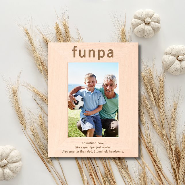 Grandpa Funny Definition Etched Picture Frame (Creator Uploaded)