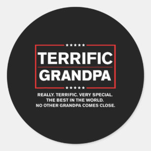 Grandpa - Funny Donald Trump Campaign Style  Classic Round Sticker