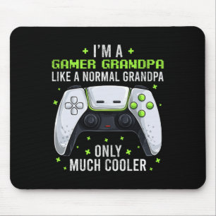 Grandpa Gaming Gaming Shirt Funny Video Game Gamer Mouse Pad