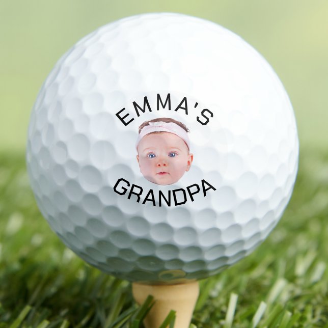 Grandpa Gift, Custom Baby Face, Photo Gift Golf Balls (Creator Uploaded)