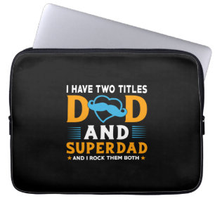 Grandpa Gift   Dad And Super Dad Laptop Sleeve