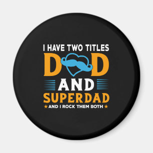 Grandpa Gift Dad And Super Dad Magnet