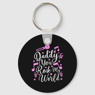 Grandpa Gift Daddy You Rock My World Key Ring