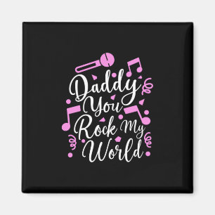Grandpa Gift   Daddy You Rock My World Magnet