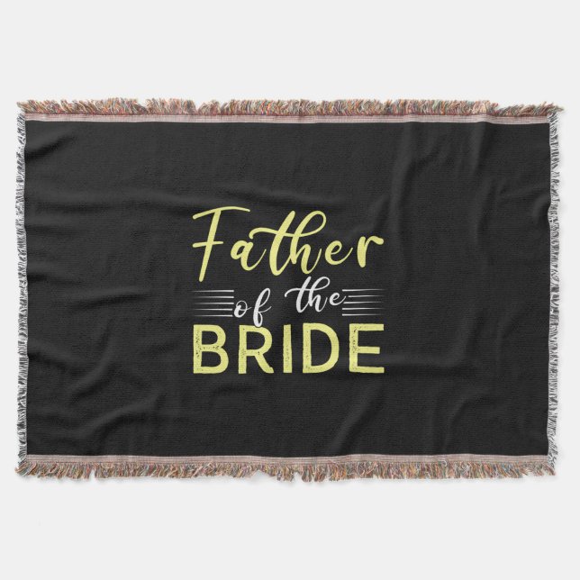 Grandpa Gift | Father Of The Bride Throw Blanket (Front)