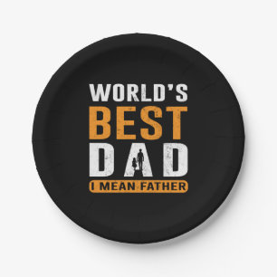 Grandpa Gift   I Mean Father Paper Plate