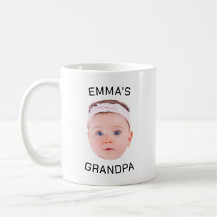 Grandpa Gift Mug, Custom Baby Face, Photo Gift Coffee Mug