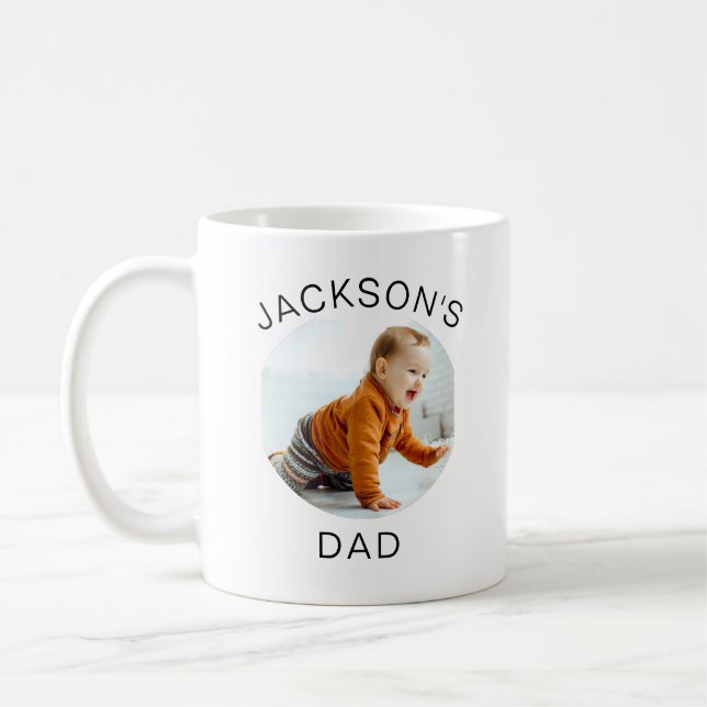 Grandpa Gift Personalised Baby Face For Grandpa  Coffee Mug (Left)