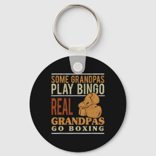 Grandpa Go Boxing Kickboxer Kickboxing Grandfather Key Ring