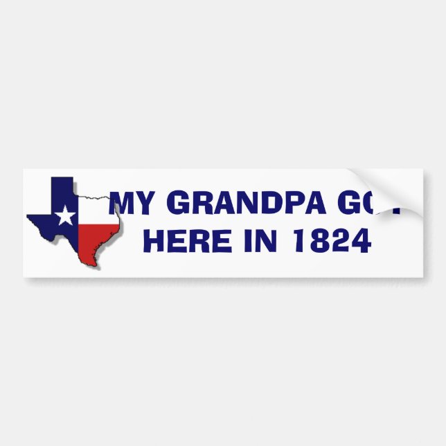 GRANDPA GOT HERE BUMPER STICKER (Front)