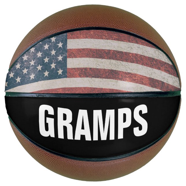 GRANDPA GRAMPS PATRIOTIC Basketballs (Front)