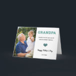 Grandpa Grandad Fathers Day cute heart photo  Card<br><div class="desc">A cute sentimental and touching personalised card for a lovely grandfather on Father's Day from his grandkid(s)</div>