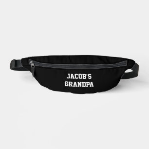 Grandpa Grandchild Name Father's Day Text Template Bum Bags