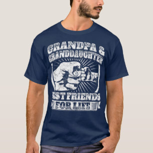 Grandpa Granddaughter Gift Family Grandad Fist Bum T-Shirt