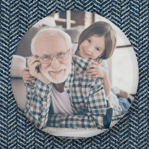 Grandpa Grandfather Grandad Full Photo 6 Cm Round Badge
