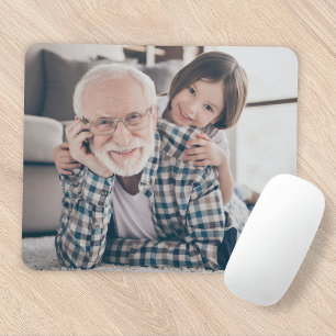 Grandpa Grandfather Grandad Full Photo Mouse Pad