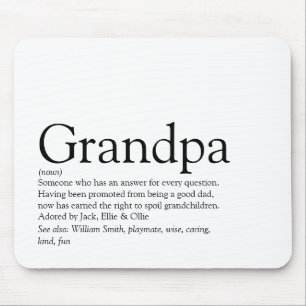 Grandpa Grandfather Grandad Papa Definition Fun Mouse Pad