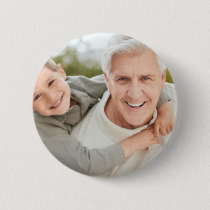 Grandpa Grandfather Grandad Personalised Photo 6 Cm Round Badge