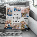 Grandpa Grandfather Grandchildren Photo Collage Cushion<br><div class="desc">Celebrate the special bond between Grandpa and his grandchildren with the "Grandpa Grandfather Grandchildren Photo Collage" Throw Pillow. This personalised throw pillow features a beautifully arranged collage of cherished photos, capturing precious moments and joyful memories shared with his beloved grandchildren. The affectionate title "Grandpa" is prominently displayed, adding a loving...</div>