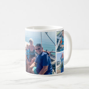 Grandpa Grandkids Photo Collage Wrap Coffee Mug