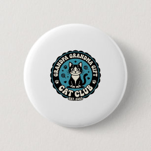 Grandpa Grandma Cat Gift Pet Lover Shirt Art - Gra 6 Cm Round Badge