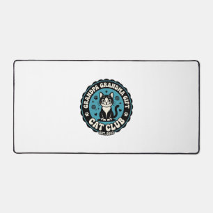 Grandpa Grandma Cat Gift Pet Lover Shirt Art - Gra Desk Mat