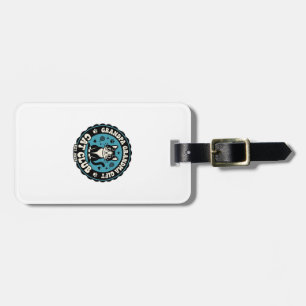 Grandpa Grandma Cat Gift Pet Lover Shirt Art - Gra Luggage Tag