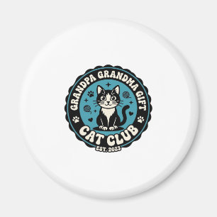Grandpa Grandma Cat Gift Pet Lover Shirt Art - Gra Magnet