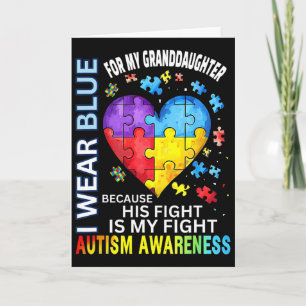 Grandpa Grandma I Wear Blue For My Granddaughter A Card