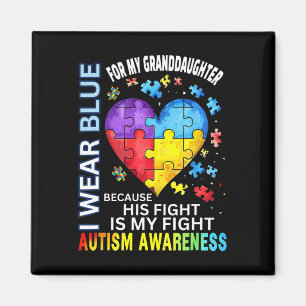 Grandpa Grandma I Wear Blue For My Granddaughter A Magnet