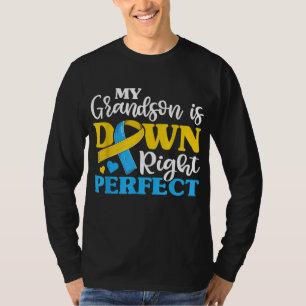 Grandpa Grandma Of Down Syndrome Grandson Trisomy T-Shirt