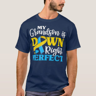 Grandpa Grandma Of Down Syndrome Grandson Trisomy T-Shirt