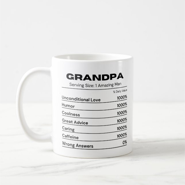 Grandpa Great Advisor Funny Grandparents Coffee Mug (Left)