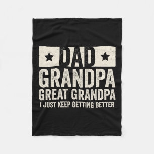 Grandpa Great Grandpa Father39s Day Shirt From Gra Fleece Blanket