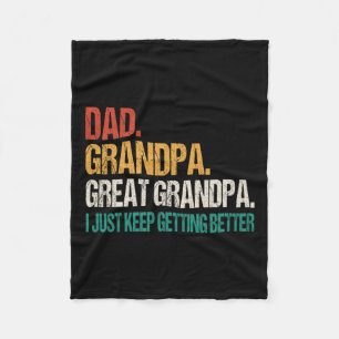 Grandpa Great Grandpa Fathers Day For Great Grandf Fleece Blanket