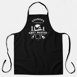 Grandpa Grill Master Black & White Chef Apron