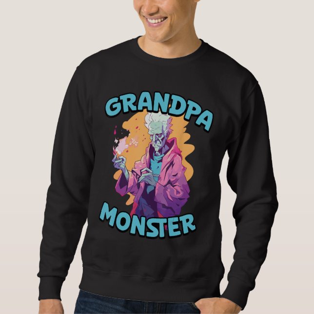 Grandpa Halloween Costume Spooky Grandfather Trick Sweatshirt (Front)