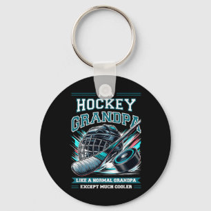 Grandpa Hockey Player Ice Hockey Field Hockey Gran Key Ring