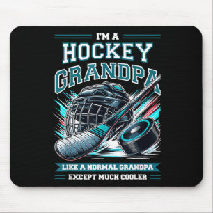 Grandpa Hockey Player Ice Hockey Field Hockey Gran Mouse Pad