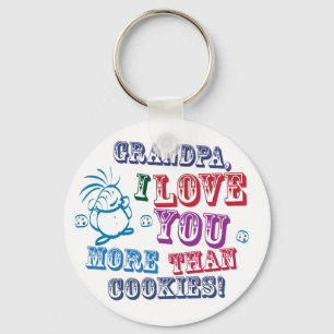 Grandpa I Love You More Than Cookies! Key Ring
