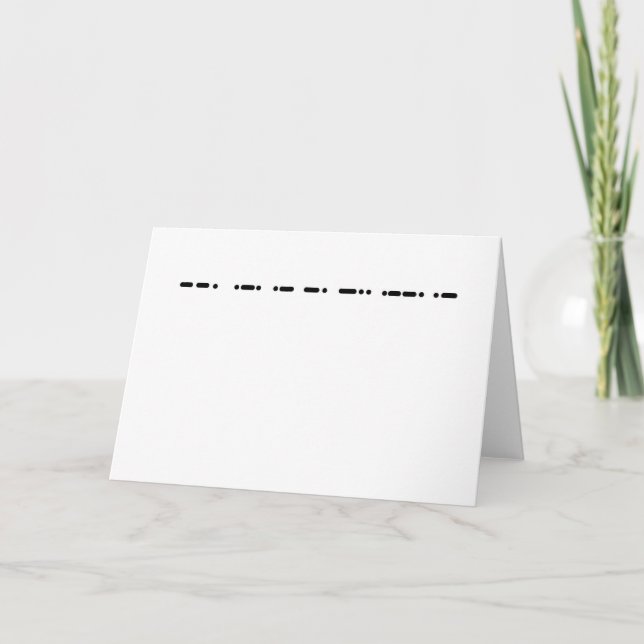 Grandpa in Morse Code Note or Greeting Card (Front)