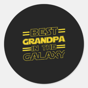 Grandpa In The Galaxy Funny Fathers Day Gift For M Classic Round Sticker