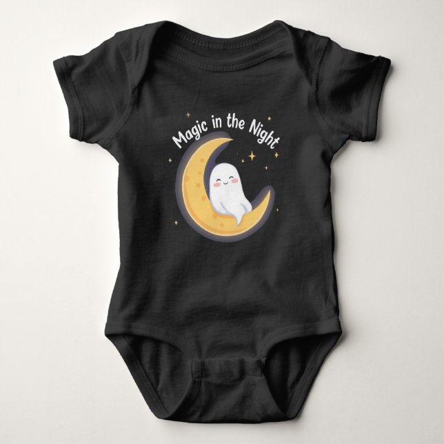 Grandpa in the Moon – Cute Dreamy Kids T-Shirt Gif Baby Bodysuit (Front)