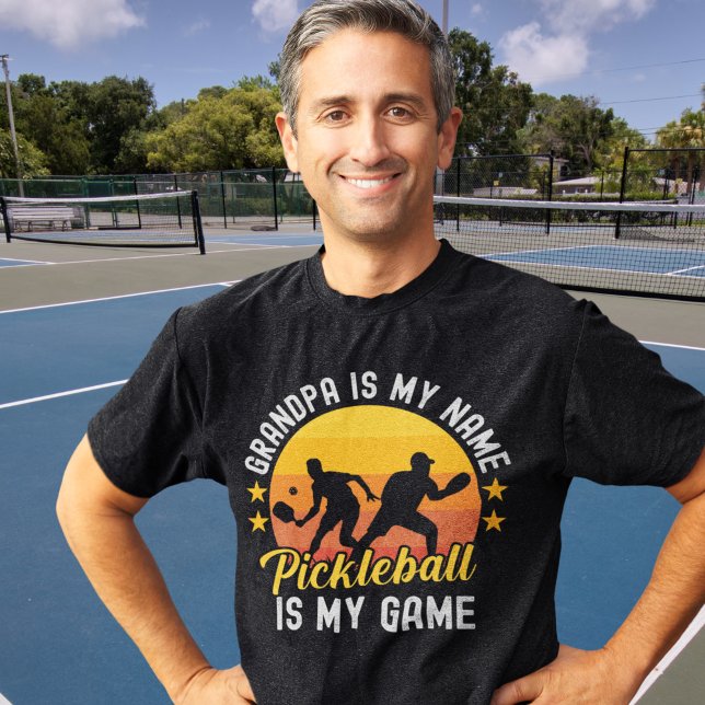Grandpa is my name Pickleball is my Game  Tri-Blend Shirt (Creator Uploaded)