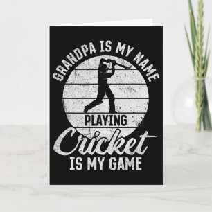 Grandpa Is My Name Playing Cricket Is My Game 1 Card